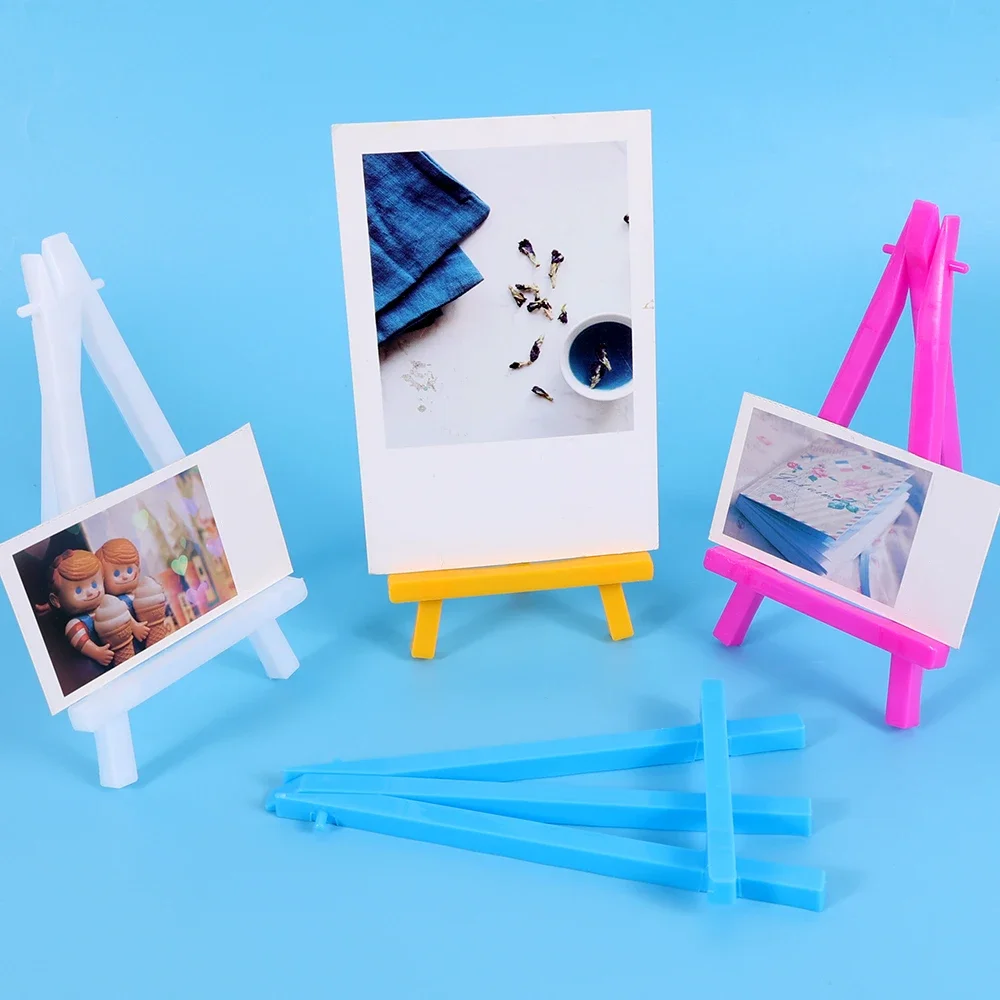 10/1Pcs Palstic Mini Easel Frame Triangle Wedding Table Card Stand Display Holder Holder Children Painting Craft Artist Supplies