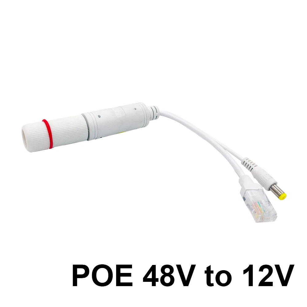 

Waterproof 48V to 12V POE Spliter Video And Power Adapter Cable Supply Module Injector Extender for IP Camera Splitter Net AP
