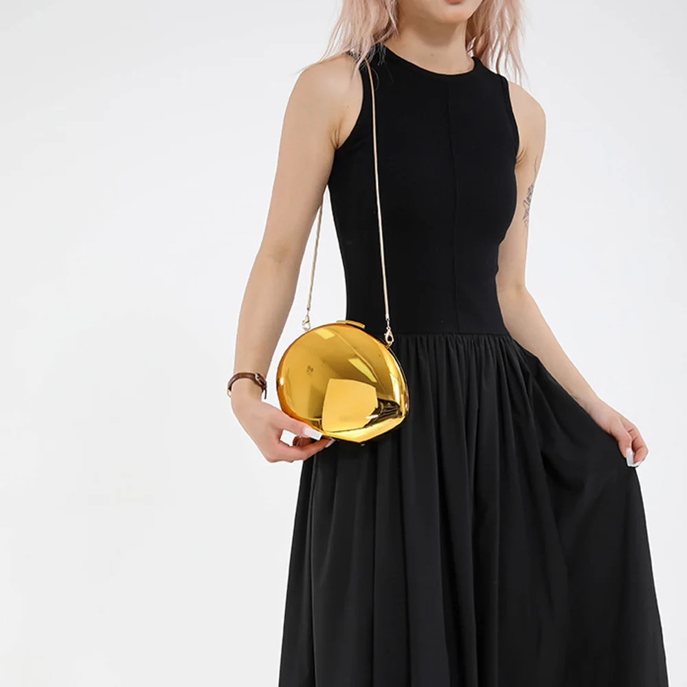 2026 new style fashionable oval acrylic bag, shell bag, egg-shaped box bag, dinner bag, crossbody bag
