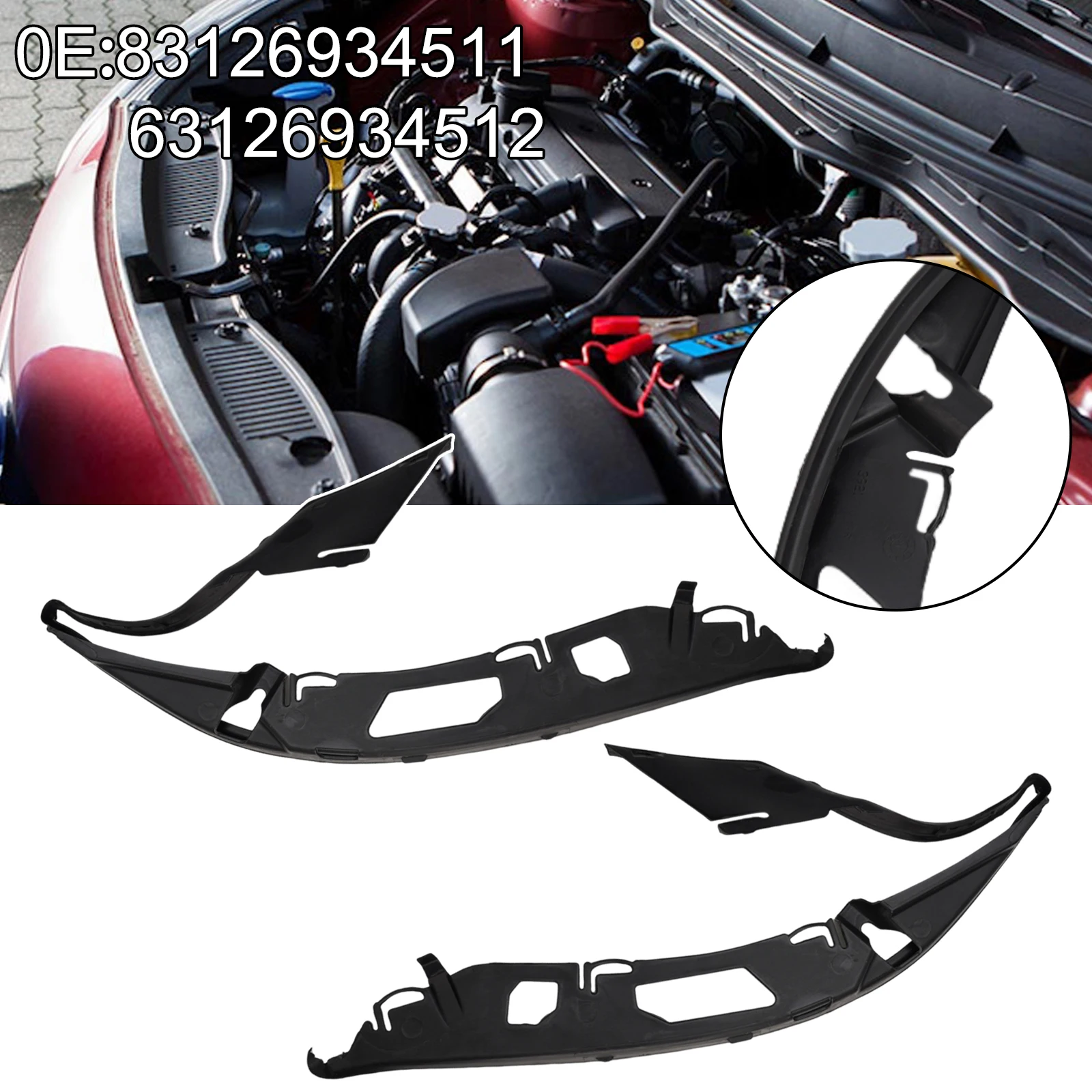 

Автозапчасти, прокладка фар, водонепроницаемый сменный инструмент 63126934511 63126934512, черные автомобильные аксессуары для BMW 5 серии, практичные