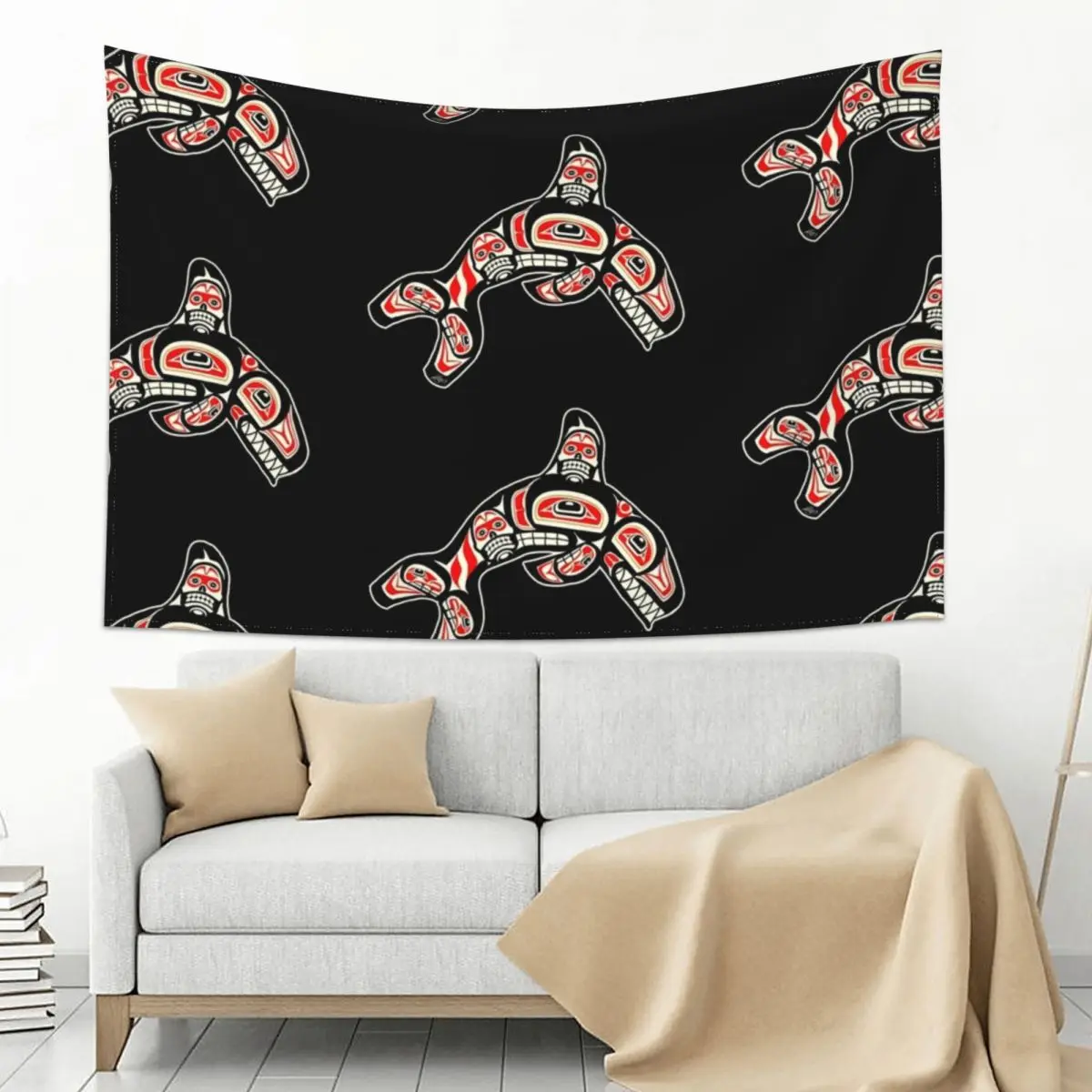

Alaskan Orca Tapestry Home Decoration