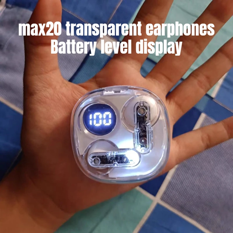 

New Max20 Semi-in-ear Transparent Earphones Are High-value Wireless Bluetooth Earphones Customized for Gaming Audio and Video