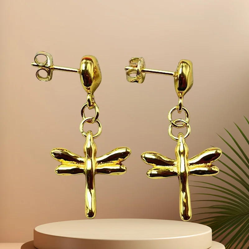 2023 UNO earring Venda Quente em Espanha Alta Qualidade Novas Criativas Mulheres Dragonfly Brincos Romantic Jewelry Gift Bag