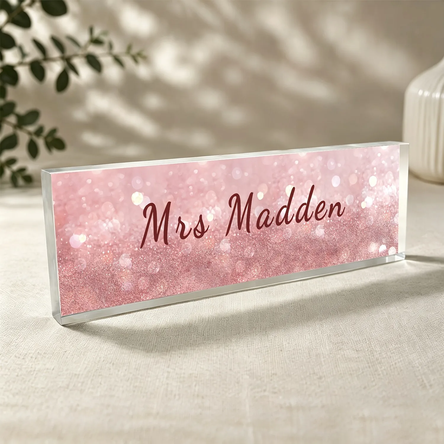 1PC Custom Acrylic Desk Nameplate, Personalized Office Accessory, Gift for Boss Manager Teacher Nurse, Desktop Office Decoration
