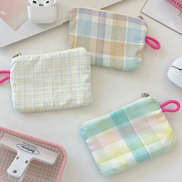 Frauen Geldbörsen Koreanische Einfache Süße Kawaii Lagerung Taschen Kopfhörer Lippenstift Kompakte Tragbare Multifunktionale Lagerung Taschen