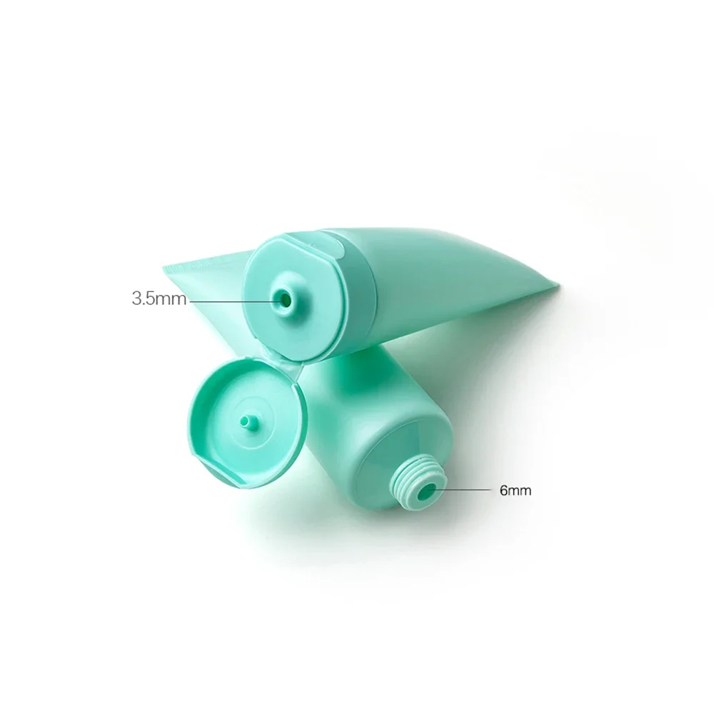 80g Matte Turquoise Refillable Squeeze Bottle 80ml Empty Cosmetics Container Hand Cream Body Lotion Soft Tube