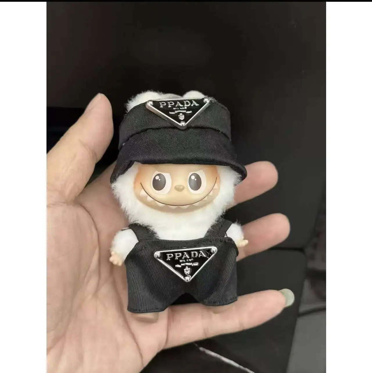 3/4جيل DIY AccessoriesTrainingSitting PartyGamesToysGiftsNew corduroyForLabubu DollClothingSet Hat10cmClothes Shoes