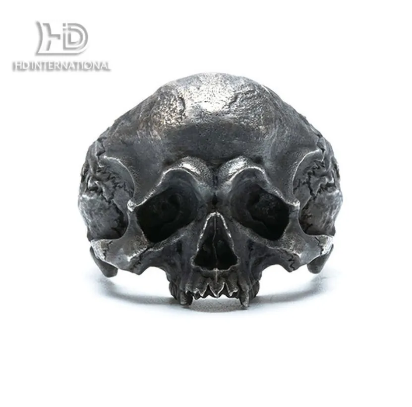 Skull 925 sterling silver ring| skull silver ring|skull silver jewelry|hand-carved