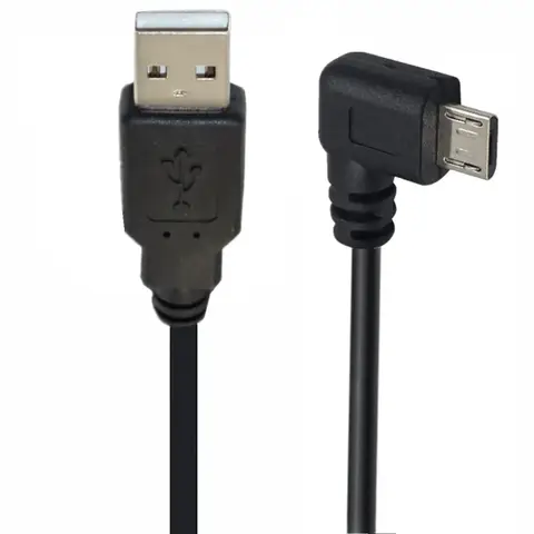 자동차 대시 캠 GPS 네비게이션 DVR 디지털 카메라 캠코더용 USB 2.0 A-마이크로 B USB 케이블, 90 도 직각 충전 코드