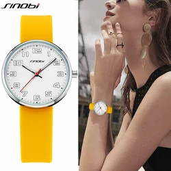 SINOBI New Fashion Silicone Strap Women's Watches Luminous Hands Ladies Sports Quartz Wristwatches Best Gifts Clock for Female