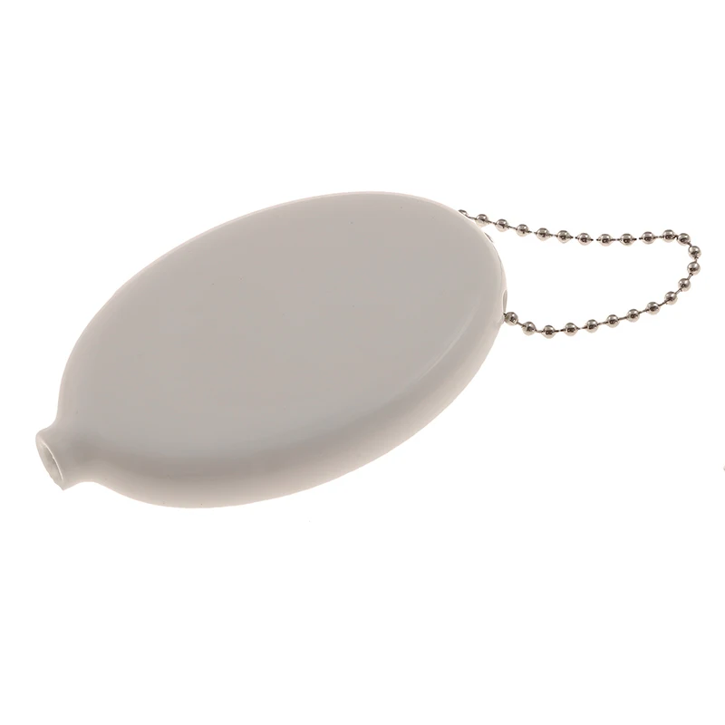 Cute Small Oval Coin Purse Colorful PVC Coin Pouch Cute Change Holder With Chain Great For Travel Portable