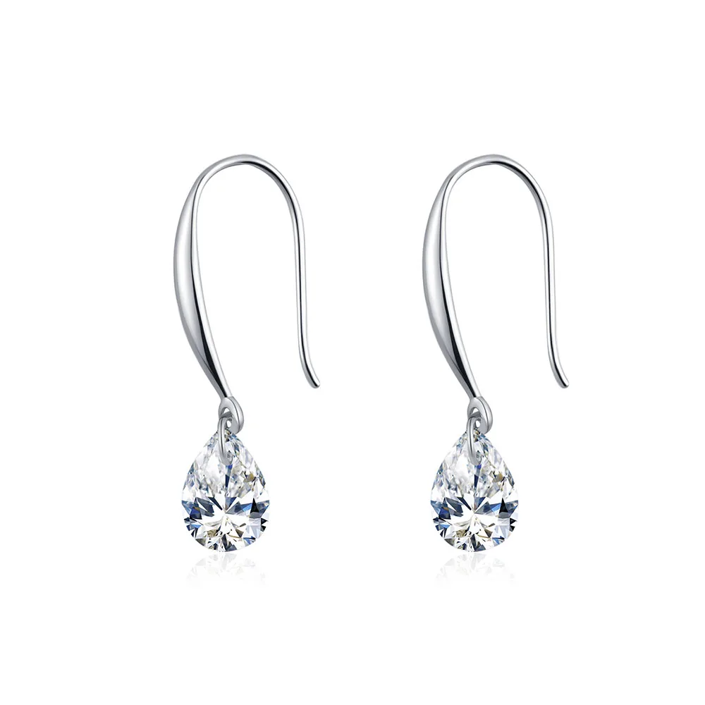 

Apexelle Luxury Jewelry 925 Sterling Silver Earrings For Women Teardrop Shaped Zircon Pendant Earrings Fine Jewelry