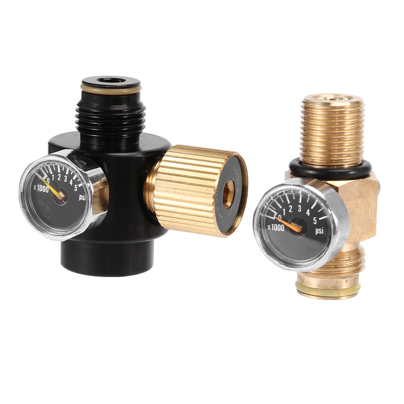 PCP Air Tank Cylinder Regulator Adjustable Pressure 0-2800Psi & HPA Tank Pin Valve 300Bar M18X1.5