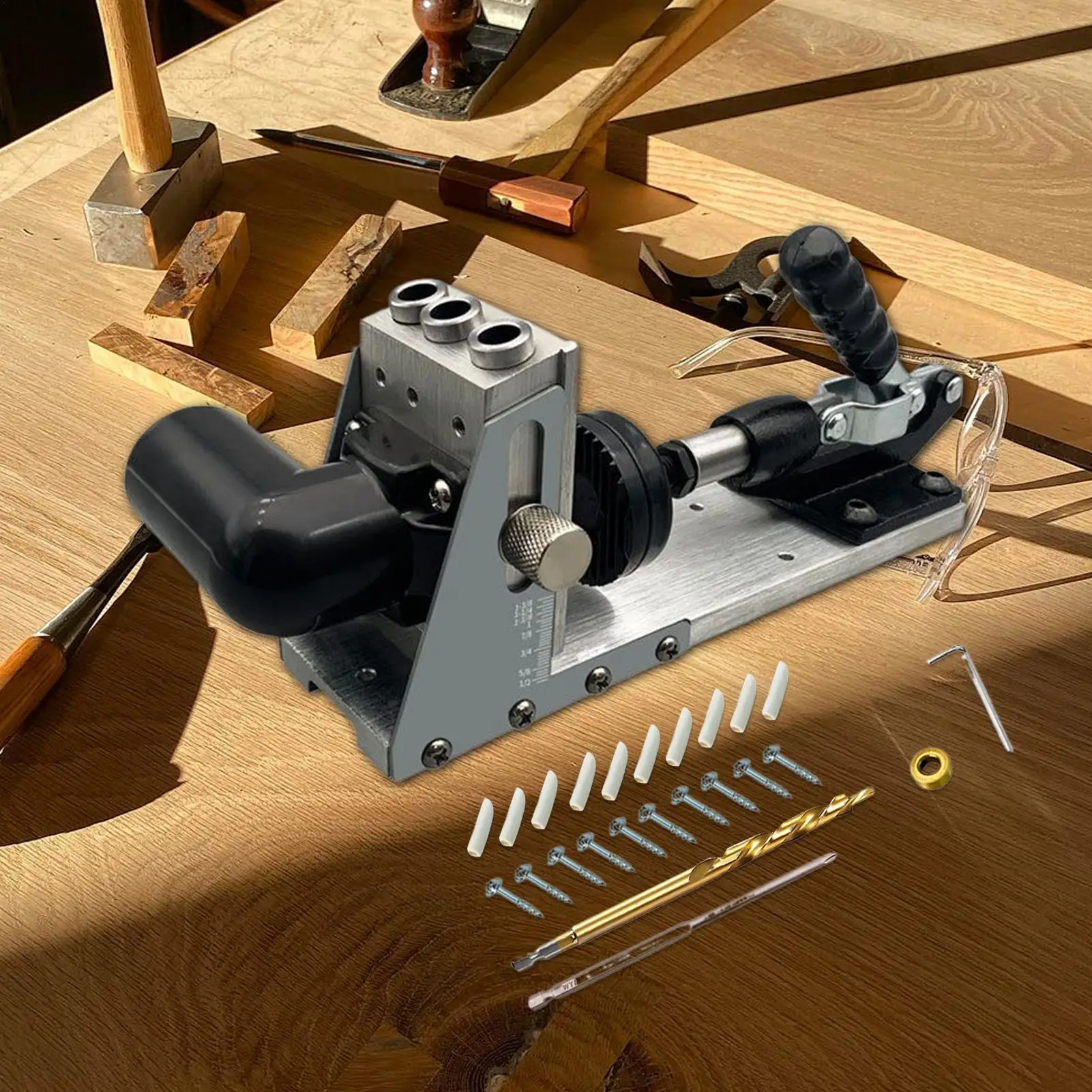 دليل الحفر تهزهز الدقة ثقب محدد قابل للتعديل لكمة محدد لأشغال المعادن الصناعية تحسين المنزل نجار #3