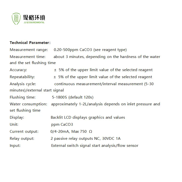 Online Total Water Hardness & Total Alkalinity Analyzer Meter Customized OEM Support