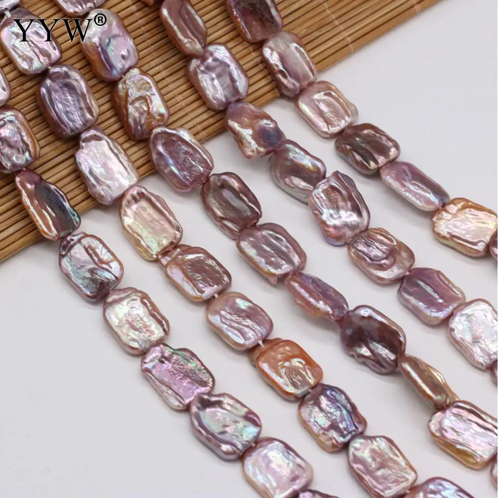 

Natural Freshwater Pearl Baroque Purple Rectangle Beads Spacer Beads For Jewelry Making DIY Charms Bracelet Necklace Accessories
