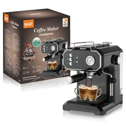 Italian Coffee Maker Espresso Machine Household Small Semi-automatic High Pressure Steam milk froth