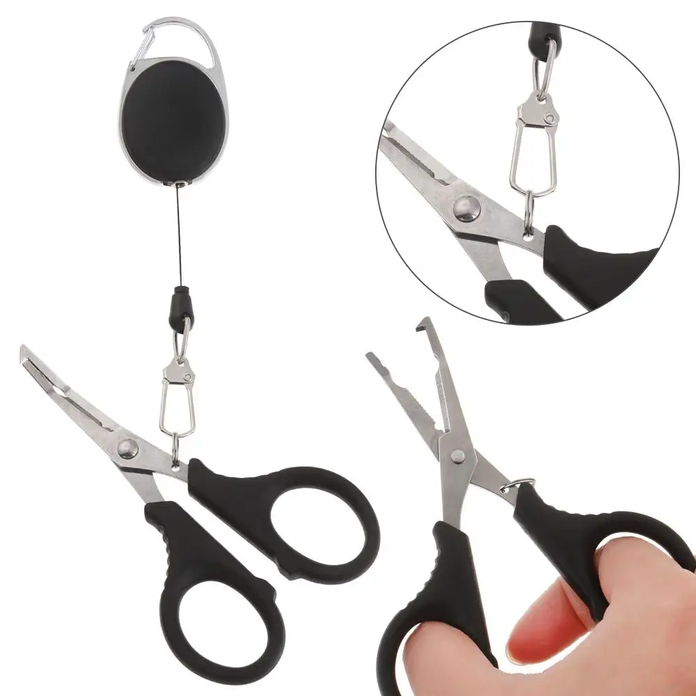 Multifunctional Fishing Plier PE Line Cutter With Jagged Luya Hook Remover Fish Tackle Pesca Accessories Scissors Tool Retractor