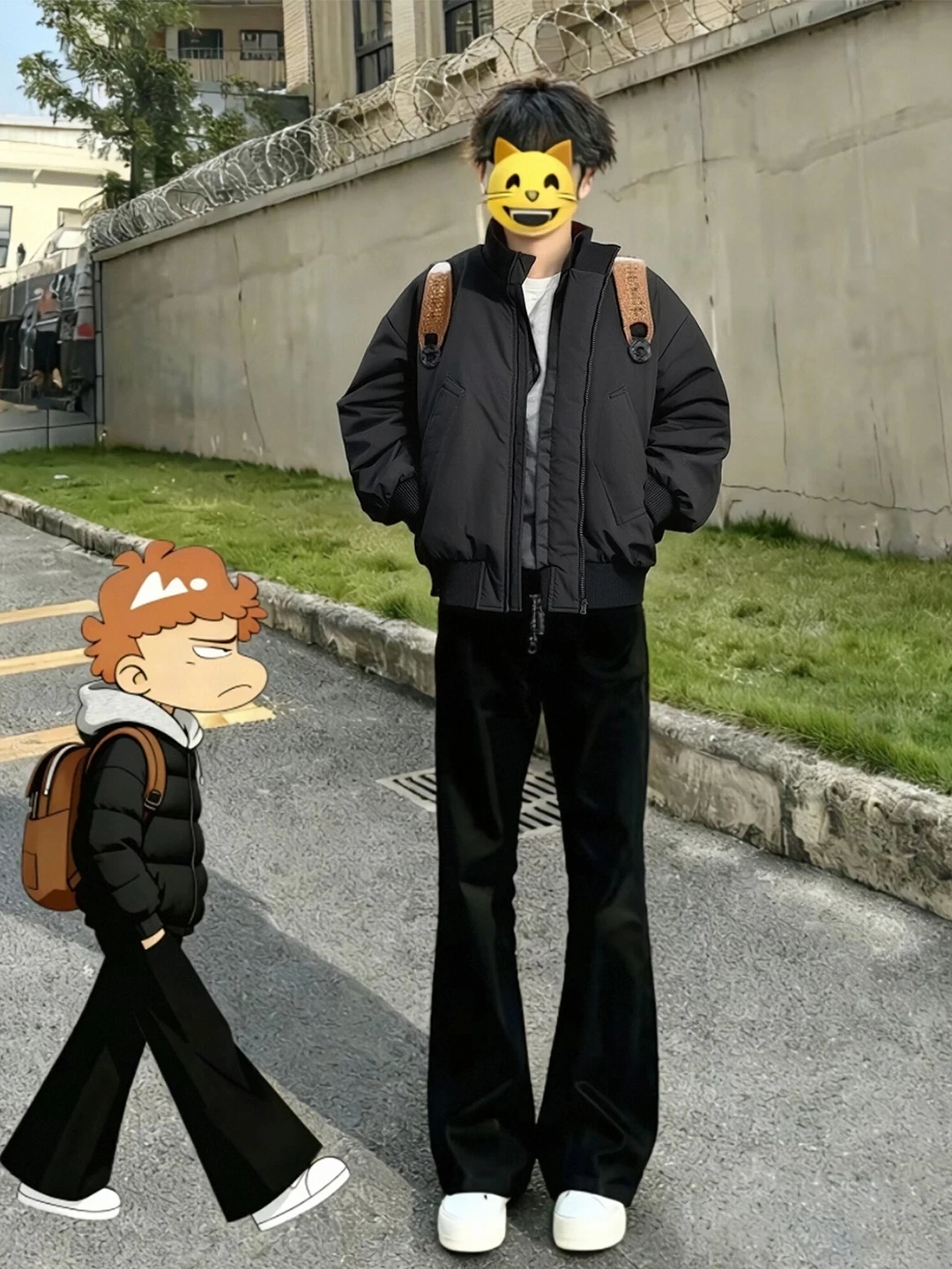 

Bla American Sle Flight Jaet Cotton Workwear for Men Winter Thiened Stand Collar Baseball Coat ort Length