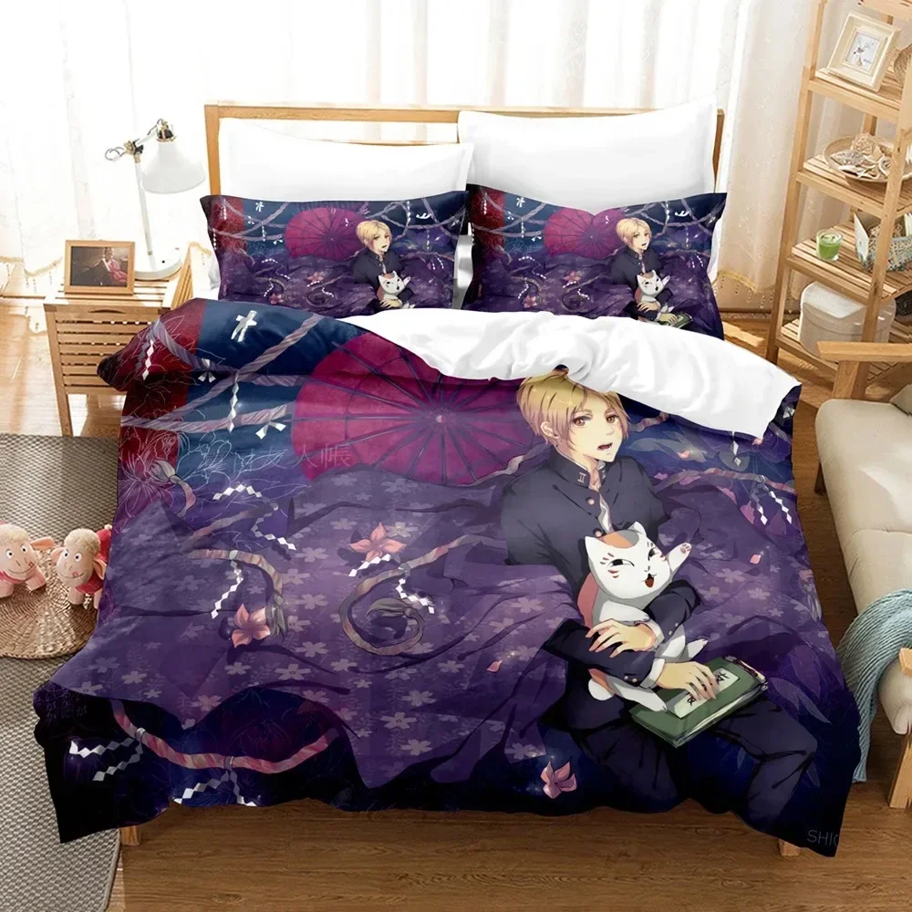 

Natsume's Book of Friends Anime 3D Bedding set Printed Duvet Cover Pillowcase Single Double Queen Super King Size Sets