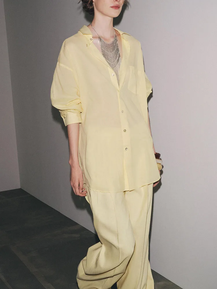 مريح غير رسمي فضفاض طويل Sve بياقة irt المرأة Faion خريف 2025 وصول جديد ملابس متعددة الاستخدامات ملابس المسرح العرقي