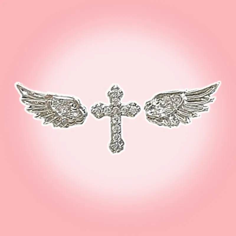 Women's Wing Shape Stud Earrings, Punk Gothic Style