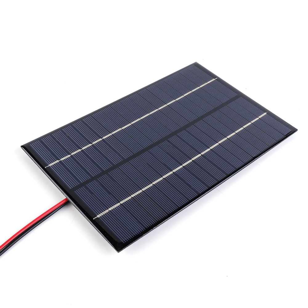 8W 18V Solar Cell Waterproof Portable Solar Panel DIY Polysilicon Solar Epoxy Cell Charger for Lamp Fan Pump for Outdoor Camping