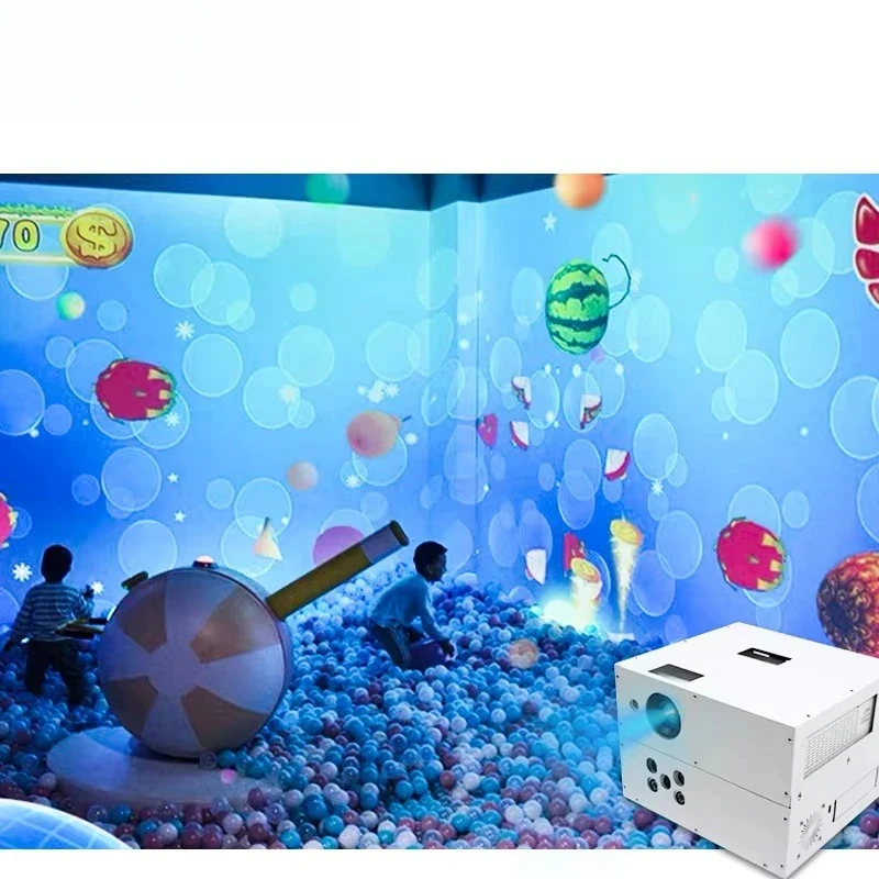 3D immersive room holographic all-in-one interactive auented reality wall/floor projection game