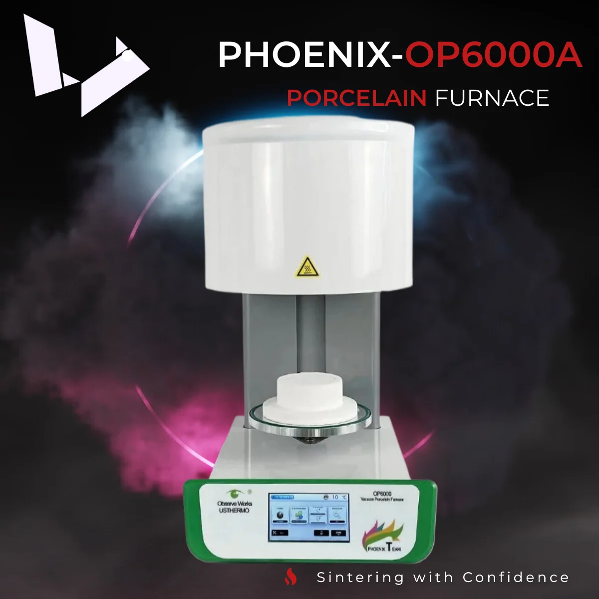 PHOENIX OP6000A Vacuum Porcelain Oven Dental Lab Automatic Programmable Ceramic Furnace 1500W