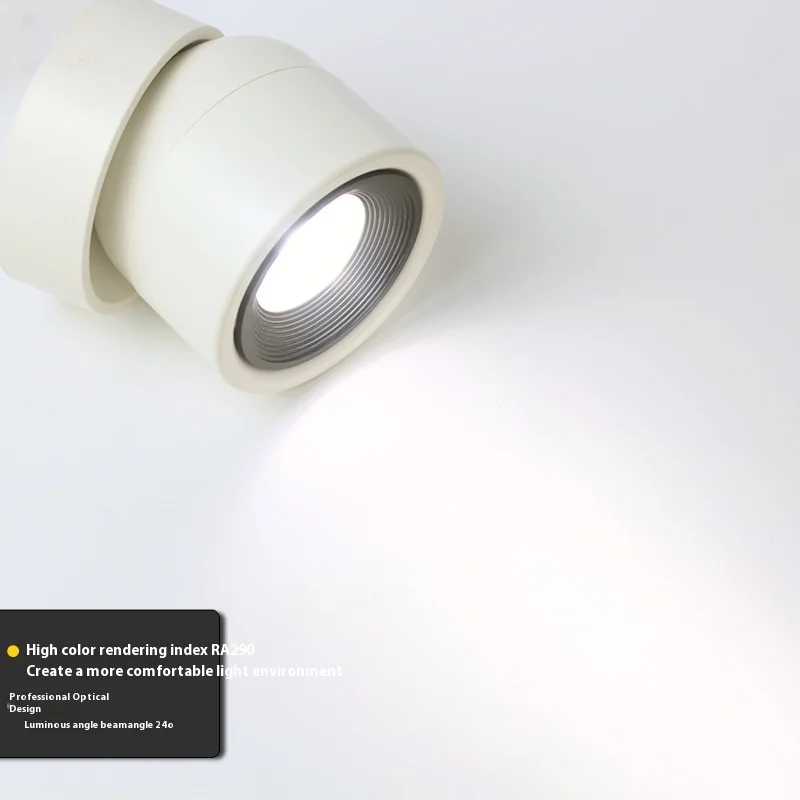 Refletor de teto LED 360 °   Rotação COB Luz de teto 7W / 12W Lâmpada montada em superfície Design moderno para fábrica de iluminação interna
