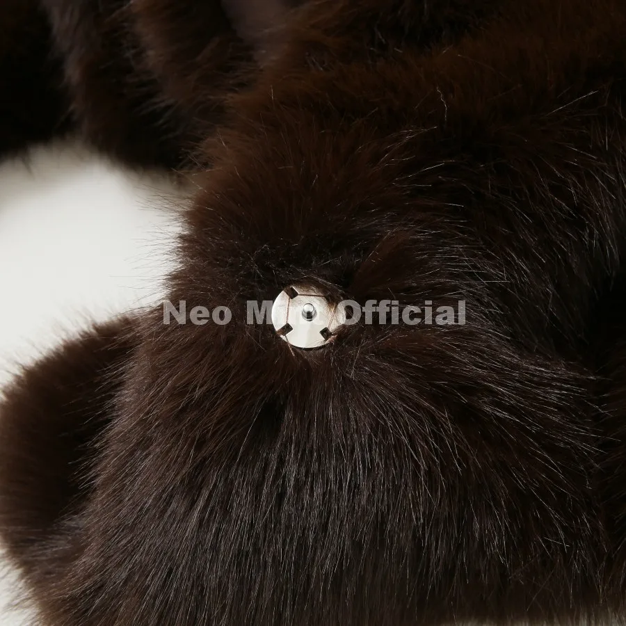 Neo Mint Trendy 2026 Winter Hot Chocolate Brown Peplum Fur Jacket Women Vintage Fashion Fluffy Faux Fox Fur Coat Long Outerwear