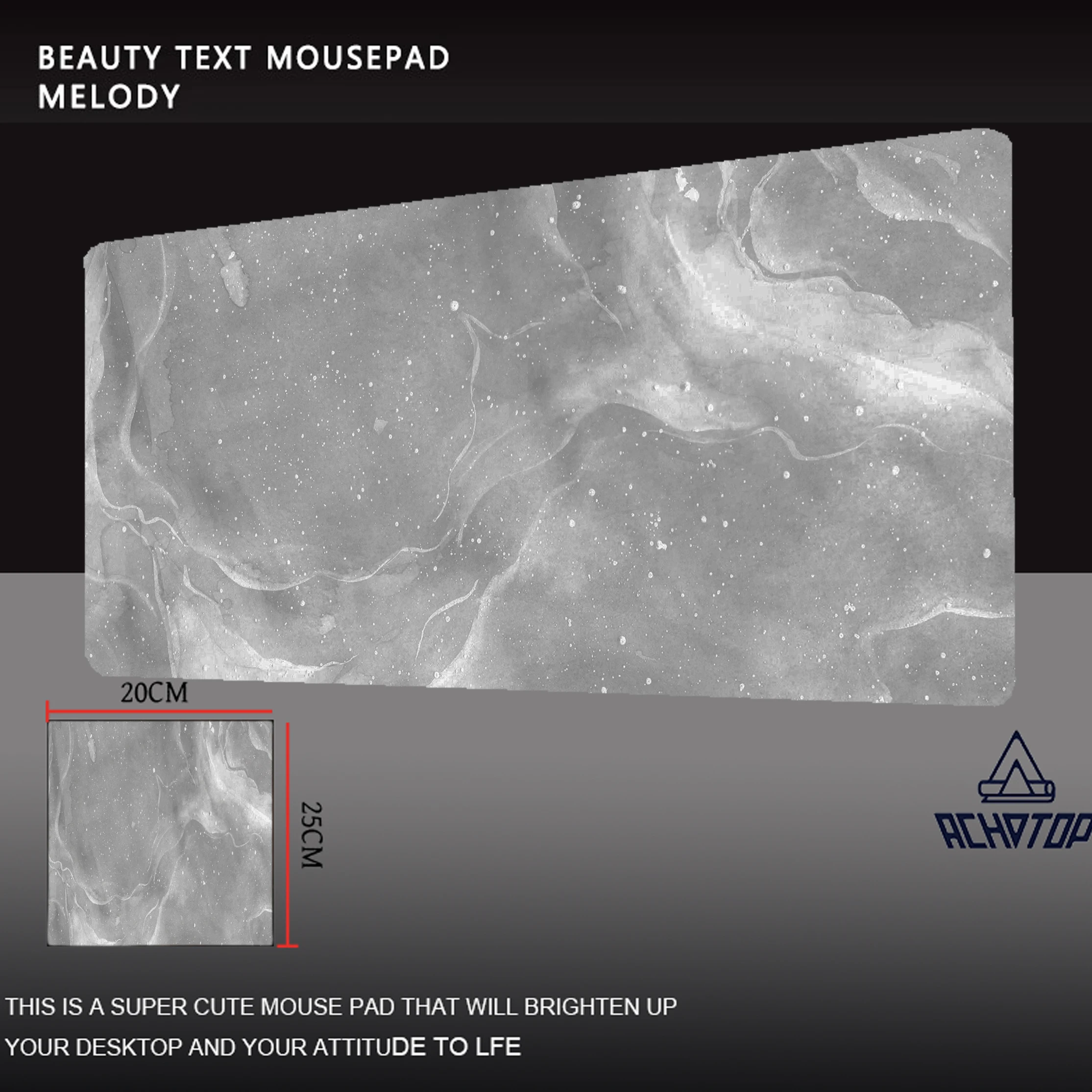 Marble Design Mouse Pad High Precision Tracking, Anti-Slip Rubber Base, Comfortable Wrist Rest, Perfect For FPS MOBA RPG Games