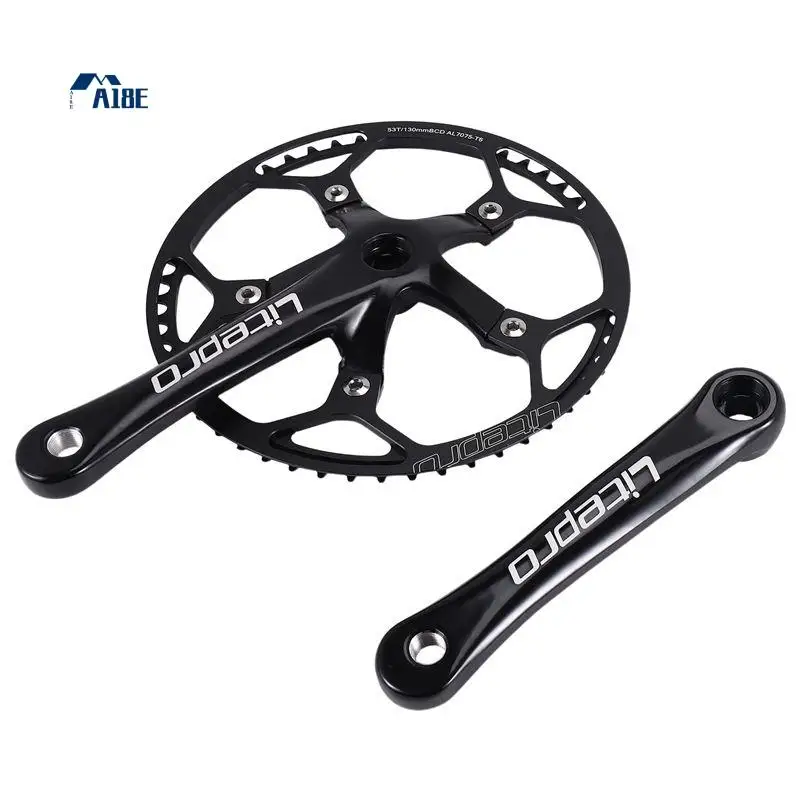 

A18E-Single Speed Crankset 53T 170Mm Crankarms Folding Bike Crankset With Protective Cover For Bike Track Road Bicycle