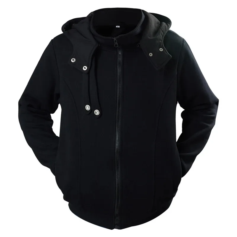 Токийский гуль аниме косплей костюм Кен Канеки толстовка униформа черная мужская куртка на молнии с капюшоном черная рубашка пальто наряд для мальчиков