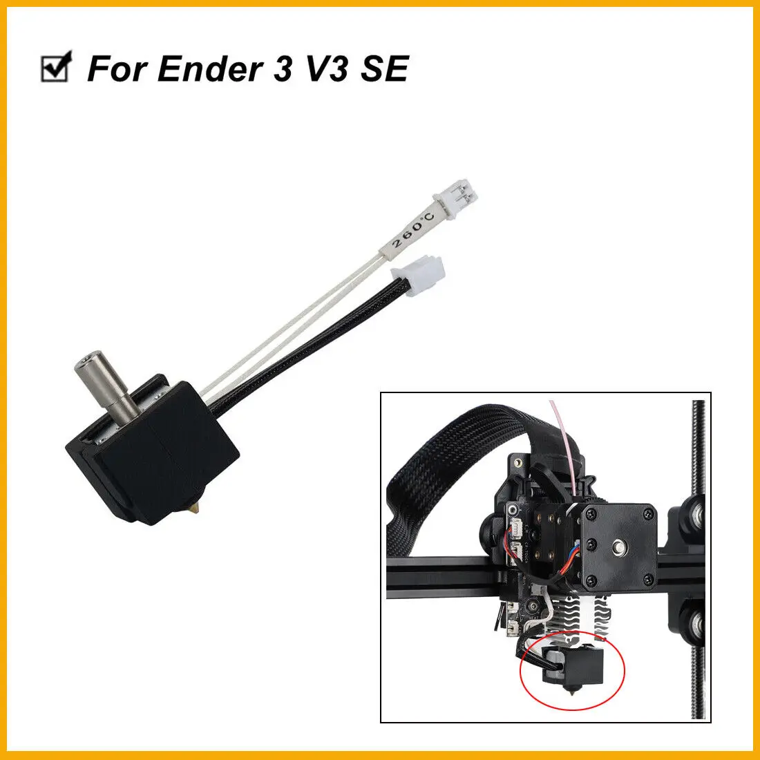 Extruder Hotend Kits For Creality Ender 3 V3 SE 3D Printer Replacement HAU