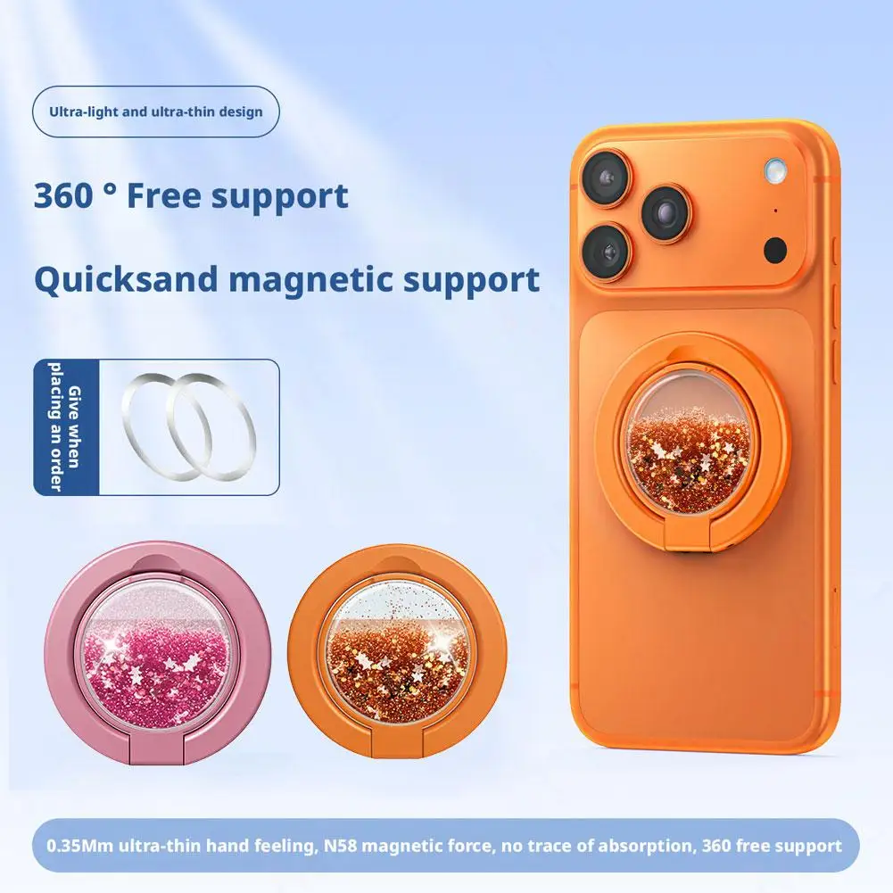 磁気式スマホホルダー、流砂付き、デスクトップ用多機能スタンド、360度回転 °   トルクサウンド回転スタンドホルダー