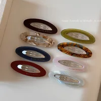 Clip BB ovalado hueco de ácido acético, flequillo de pelo roto para la frente, clip LATERAL, tocado con horquillas para cabeza trasera de temperamento simple