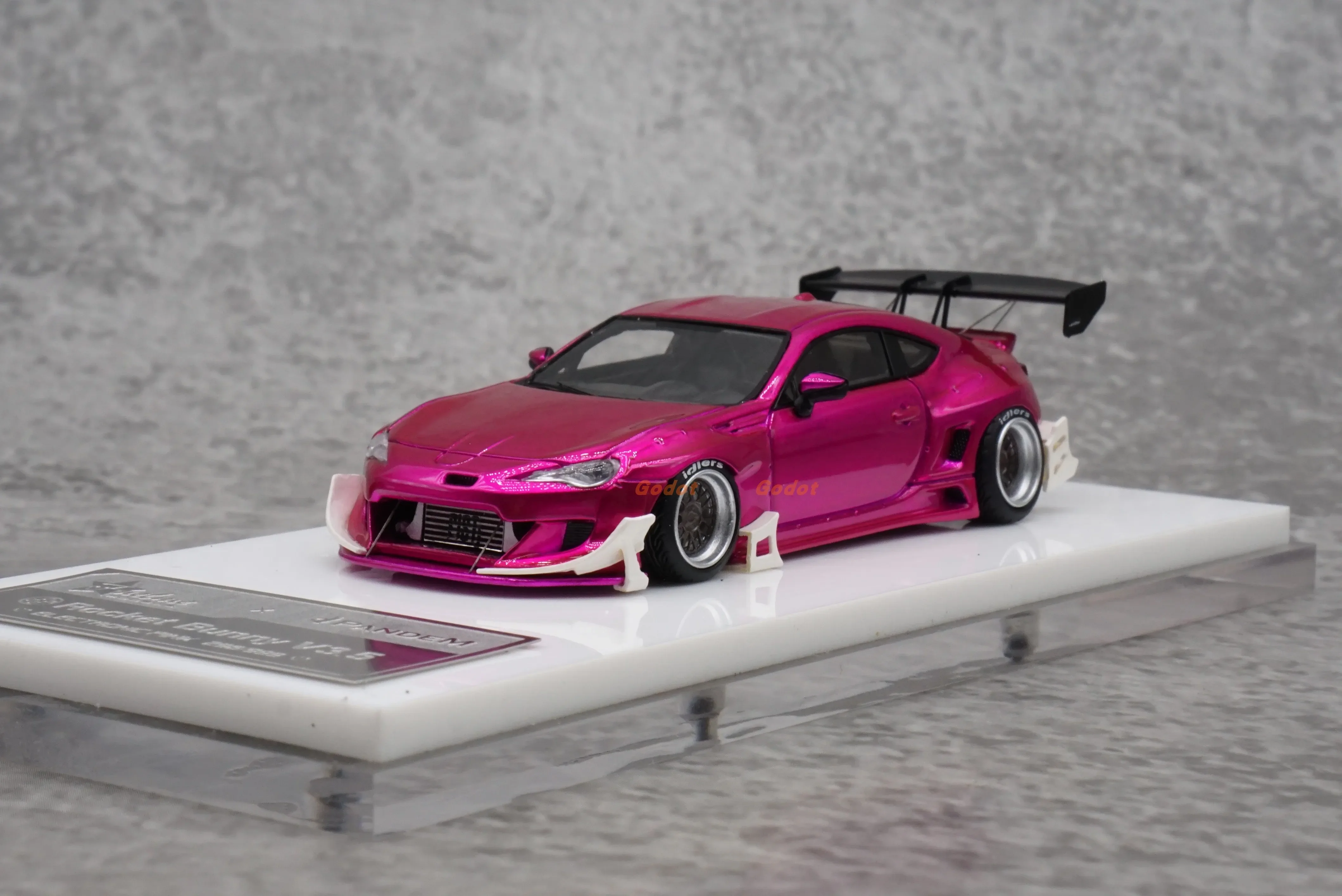 1:64 PANDEM Toyota Rocket Rabbit modificado GT86 resina modelo de carro de simulação em miniatura, decoração para adultos, brinquedo para meninos, presente para crianças