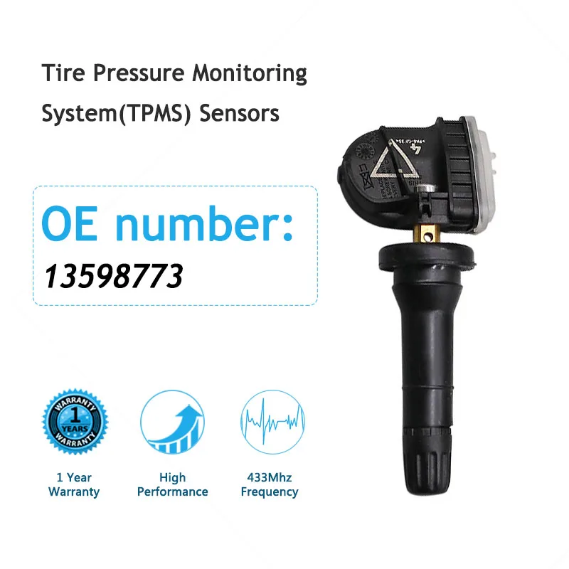 

4PCS TPMS Tire Pressure Sensor 433MHz 13598773 13506028 For Buick Enclave Cadillac CT6 XT5 Chevrolet Camaro GMC Acadia 13512347