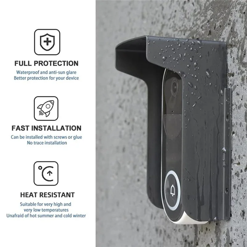 YWDZ-สําหรับแหวน Doorbell COVER Weatherproof-Anti-Glare Rain เหล็กสําหรับ Sun และสภาพอากาศสําหรับ Ring1/2/3/4/2020/Pro