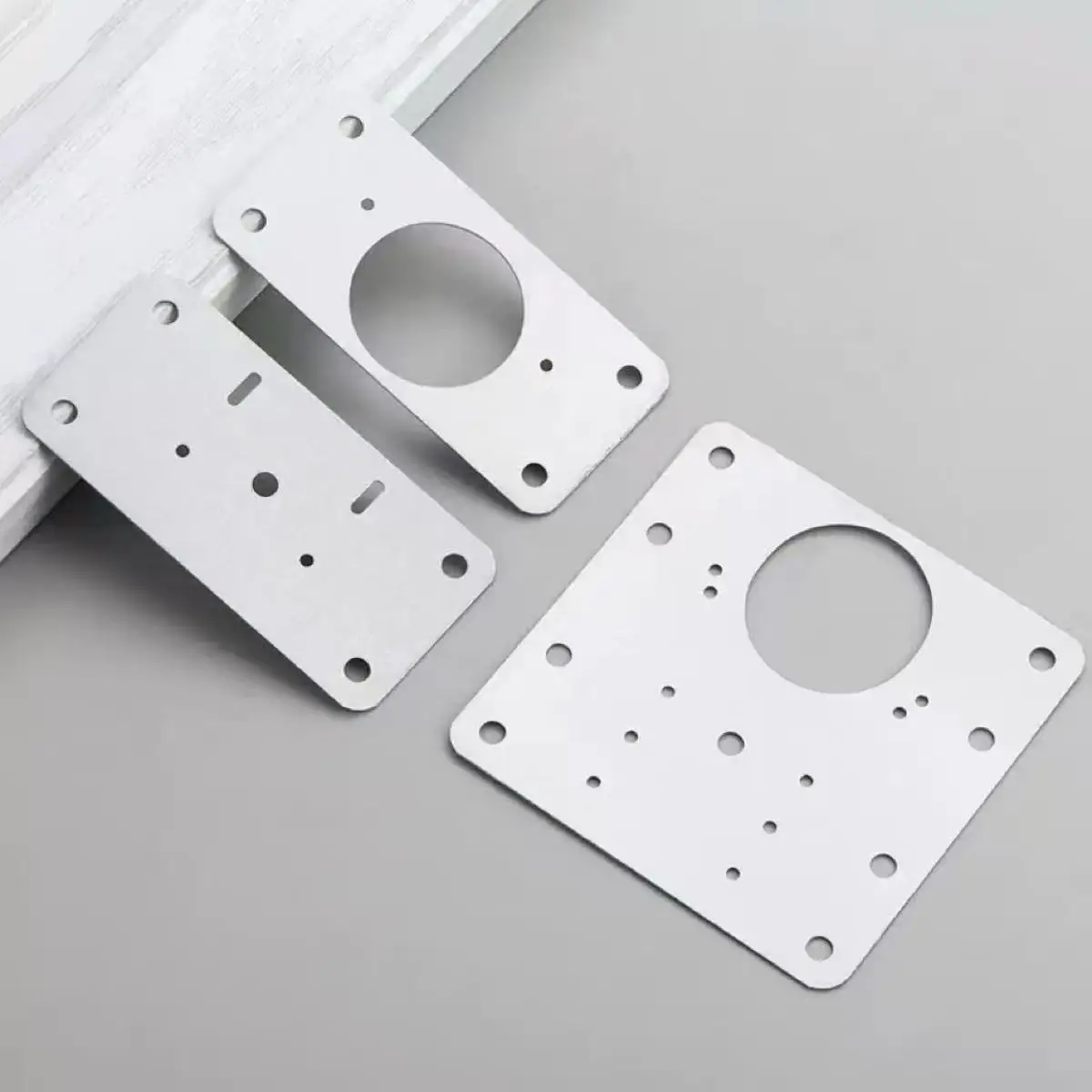 Hinge Repair Plate Kitchen Cabinet Door Hinges Mounting Plate with Screw Flat Fixing Brackets Furniture Hardware Tools