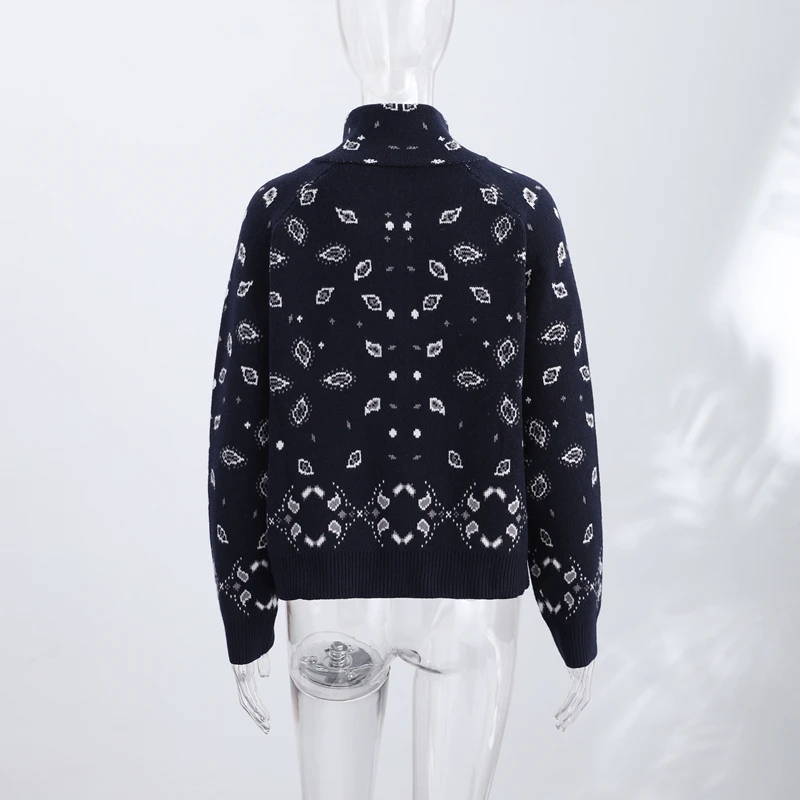 Boho Women's Knit Jacquard Cardigans Stand Collar Zipper Full Sleeve Female Sweater 2026 Autumn Lady Fashion Cozy Knitwear New 11 S9149980f23be4ae4a85e896fb3e5f1f4t