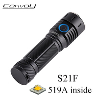 Convoy S21F 519A 4*Led Flashlight Lanterna 60 Degree TIR Lens 21700 Torch Type-c High Powerful Lamp 2700K to 5700K Flash Light