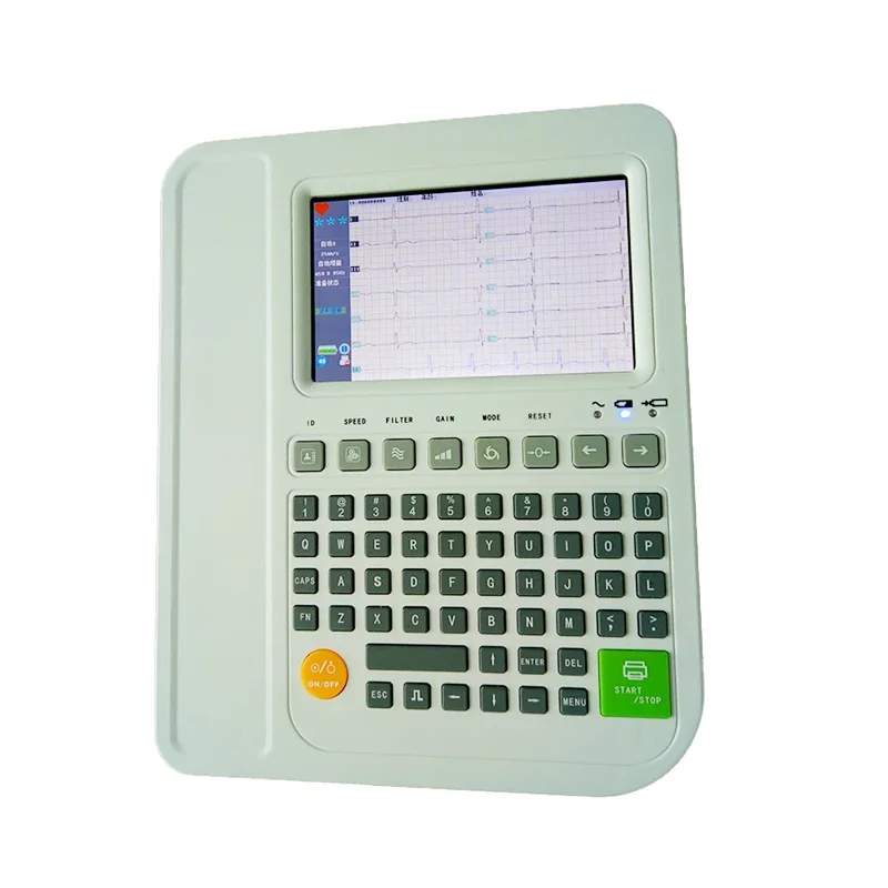 Digital Portable Electrocardiograph 12 Channel 12 Lead Ekg Ecg Machine With Analyzer