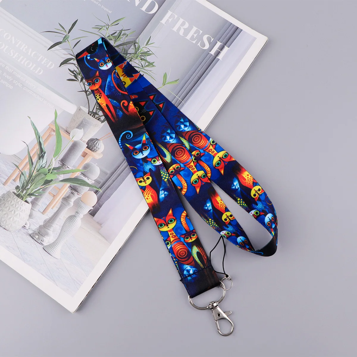 قوس قزح يقتبس الرقبة حزام الحبل لمفتاح بطاقة الهوية الساموراي شارة حامل DIY شنق حبل كيرينغ اكسسوارات الهدايا تأثيري