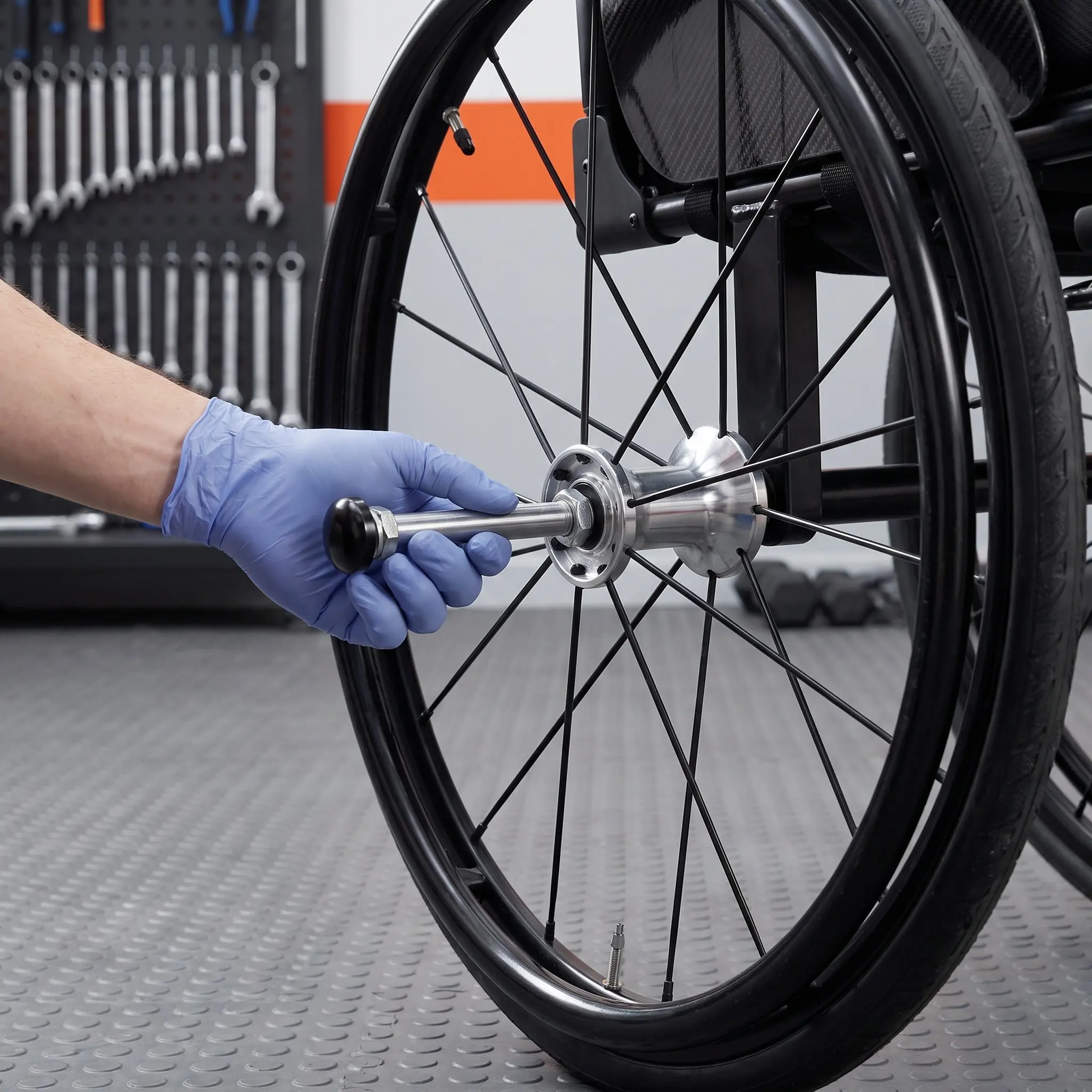 Quick Release Wheelchair Axle Kit Stainless Steel Lightweight Rear Axles for Smooth Wheel Detachment Universal Fit Mobility Aid