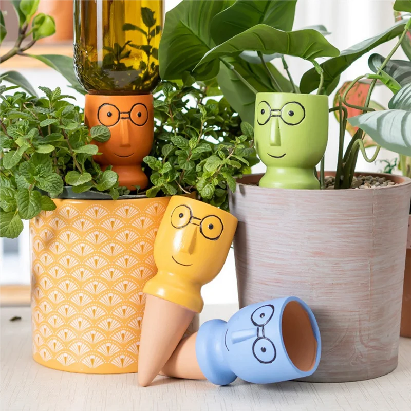 

Y51A-Plant Watering Devices Kit 4 Pack, Cute Plant Self Watering Devices For Vacation, Slow Watering System For Indoor Plants