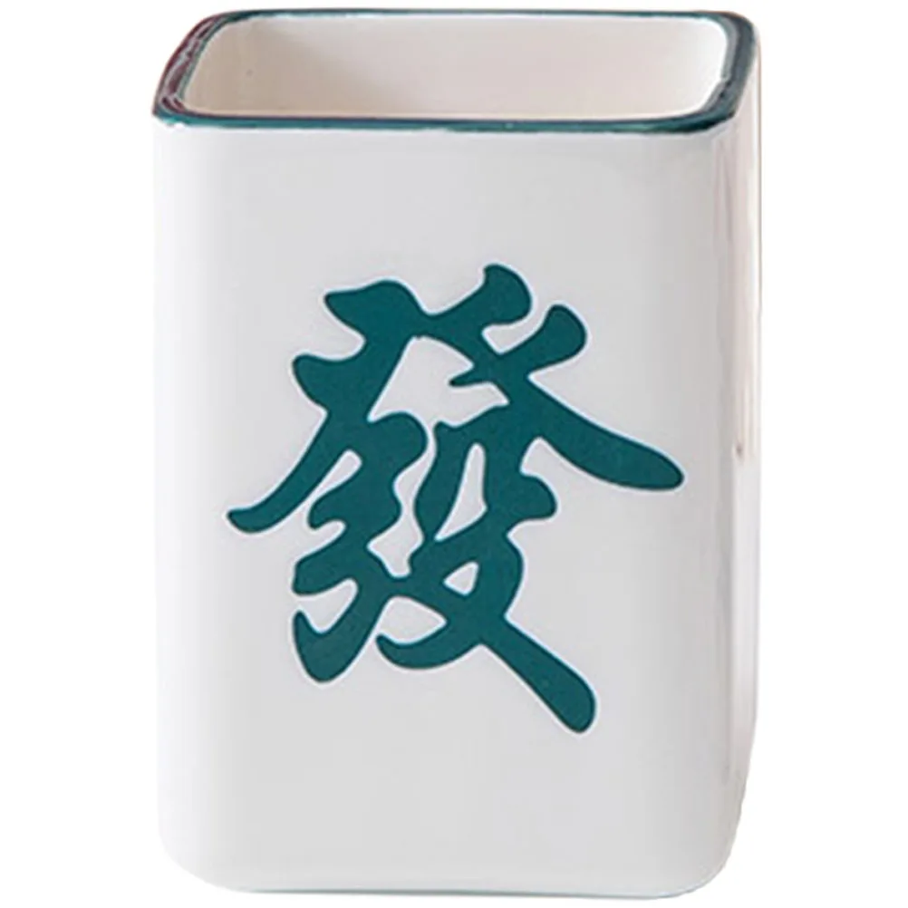

Creative Mahjong Style Ceramic Mug 400Ml Thickened Base Ideal for Hot Chocolate Coffee Tea Drinking At Home Cafe Bar Daily Use