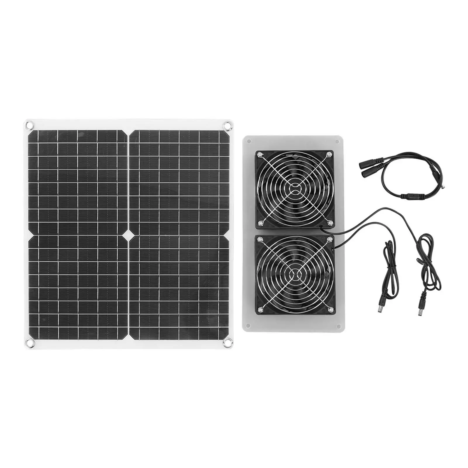 

Portable 18V 25W Monocrystalline Solar Panel Exhaust Fan Kit - Easy Installation, 20% Conversion Rate for rv & for outdoor Use