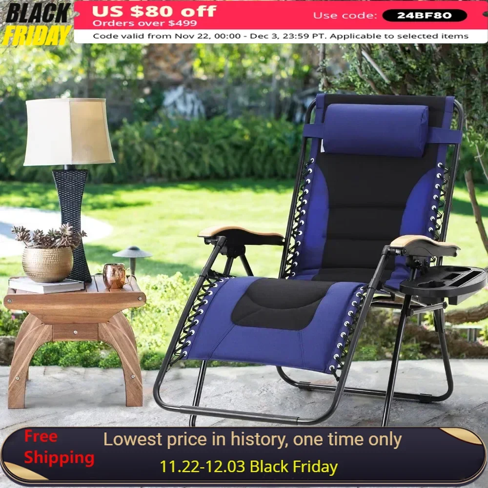 

Foldable Chair Support 400LBS Beach Folding Chair Blue Portable Folding Chairs Camping Fishing Lounger Camping Chair
